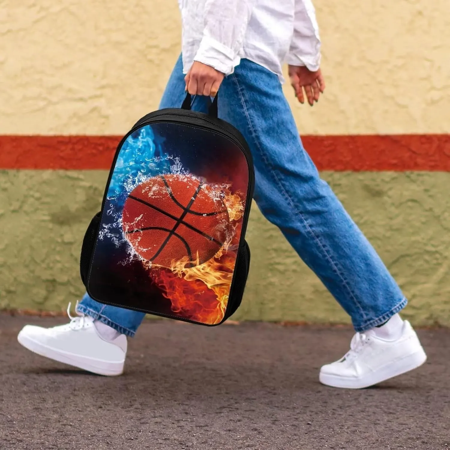 Mumeson Basketball Kids Backpack School Bag, School Backpack for Girls Teen Boys Girl Durable Back to School Book Bags Satchel