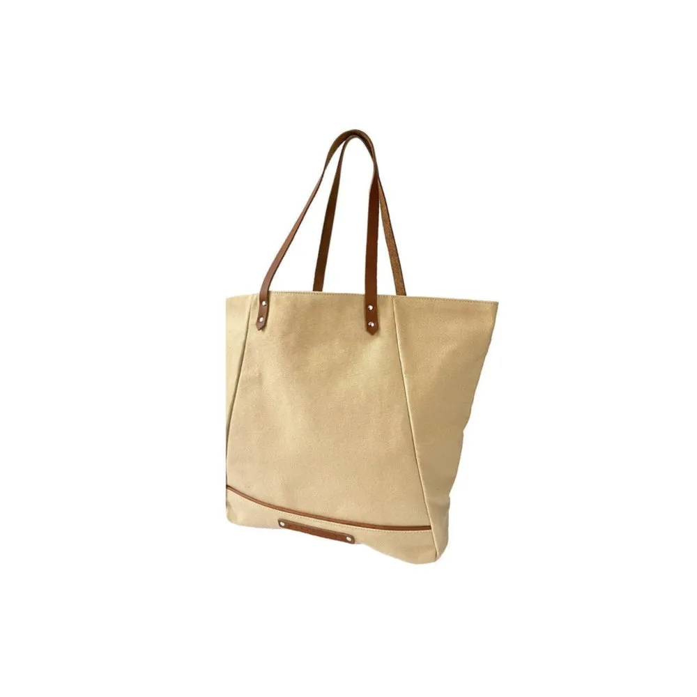 Nappa Dori Beige Jhola Bag