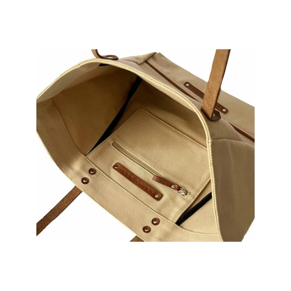 Nappa Dori Beige Jhola Bag