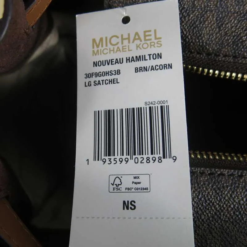 Nouveau Hamilton Large Logo and Leather Satchel