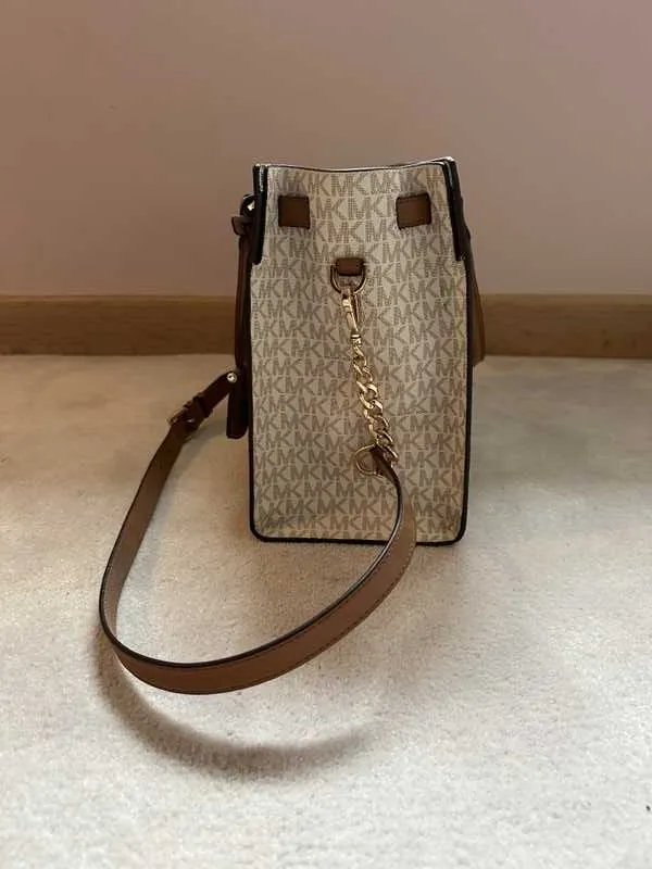 Nouveau Hamilton Large Logo and Leather Satchel