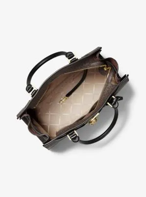 Nouveau Hamilton Large Logo and Leather Satchel