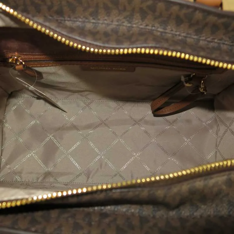 Nouveau Hamilton Large Logo and Leather Satchel
