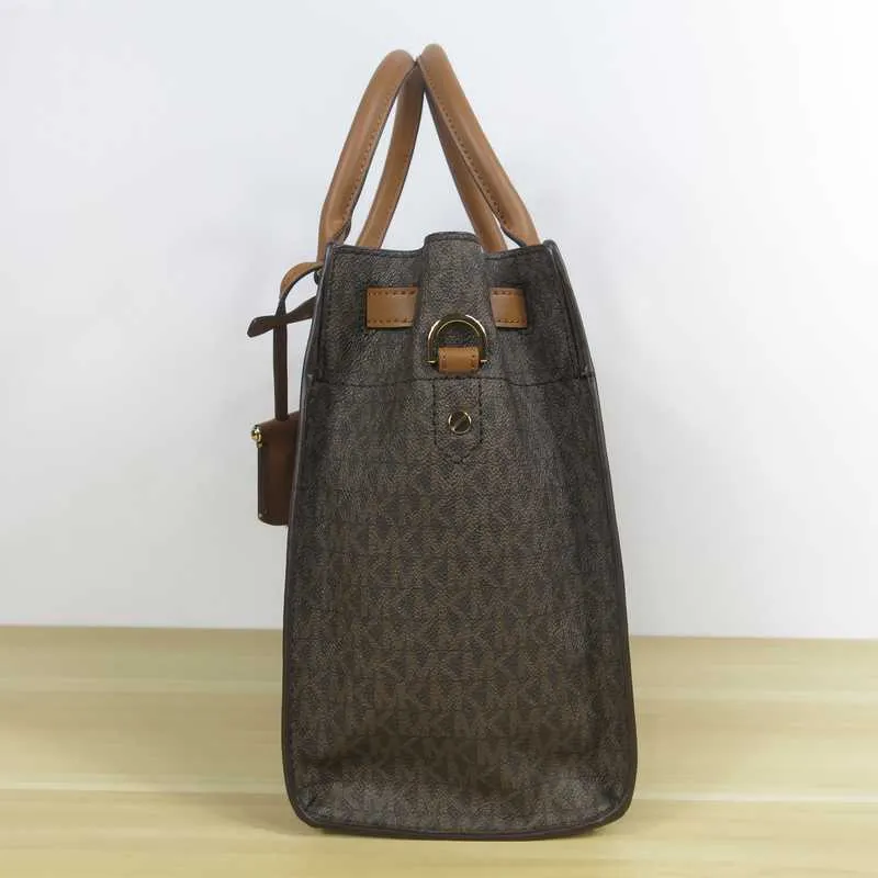 Nouveau Hamilton Large Logo and Leather Satchel