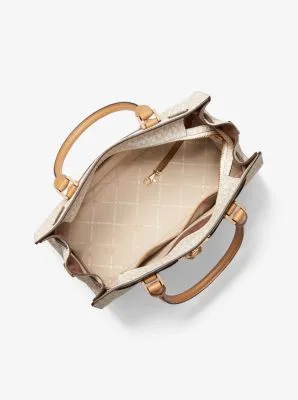 Nouveau Hamilton Large Logo and Leather Satchel