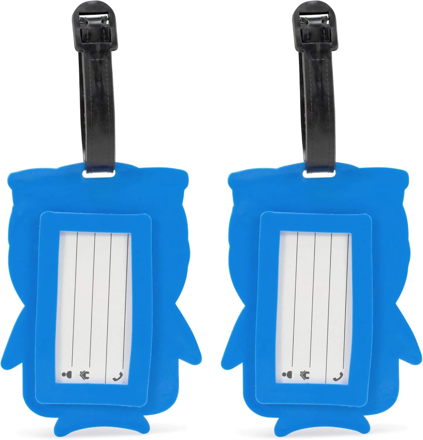 Novelty Collection Luggage ID Tags (2-Piece) (Happy Shark)