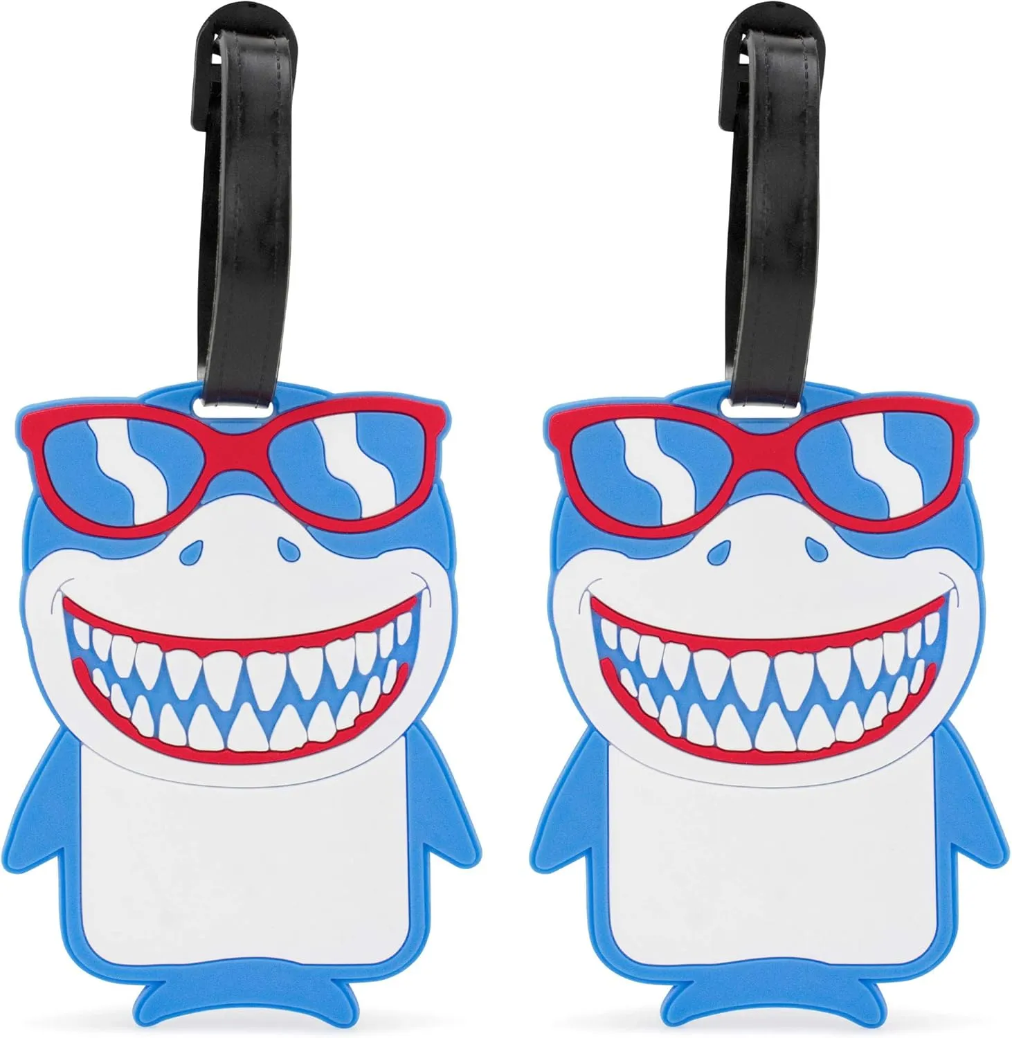 Novelty Collection Luggage ID Tags (2-Piece) (Happy Shark)