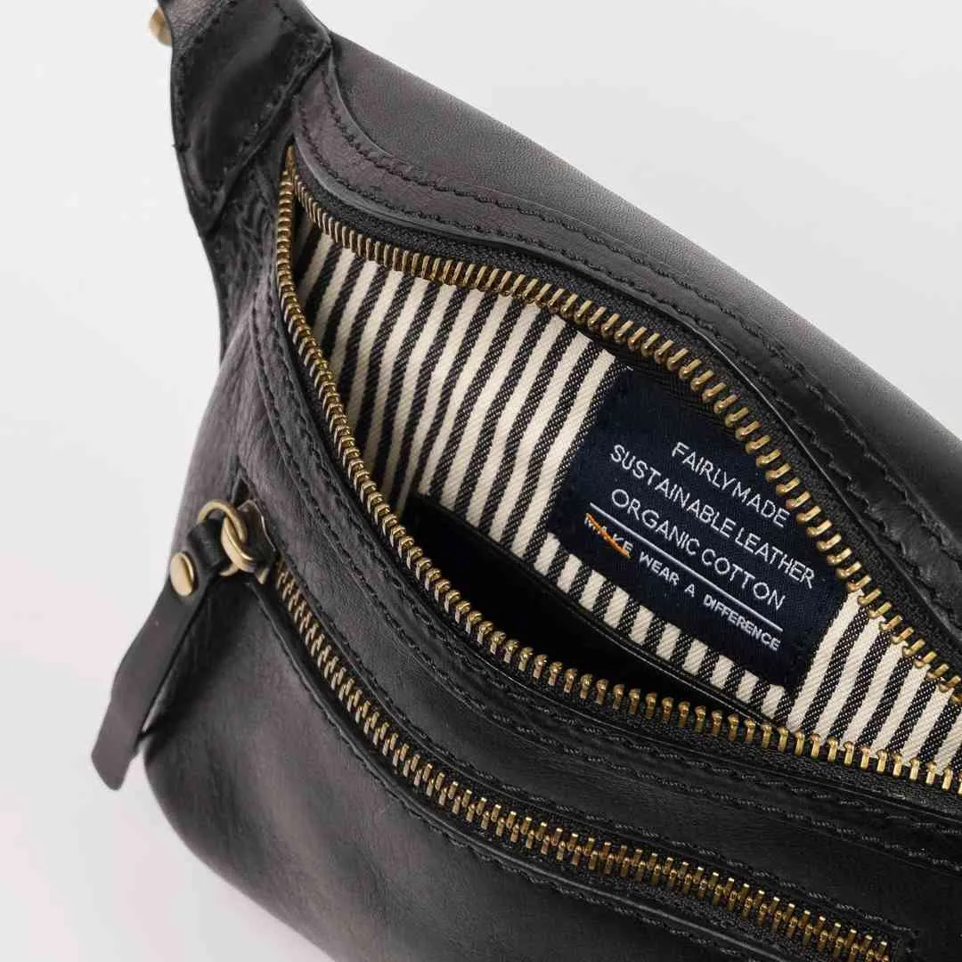 O MY BAG | Beck's Bum Bag - Black Stromboli Leather