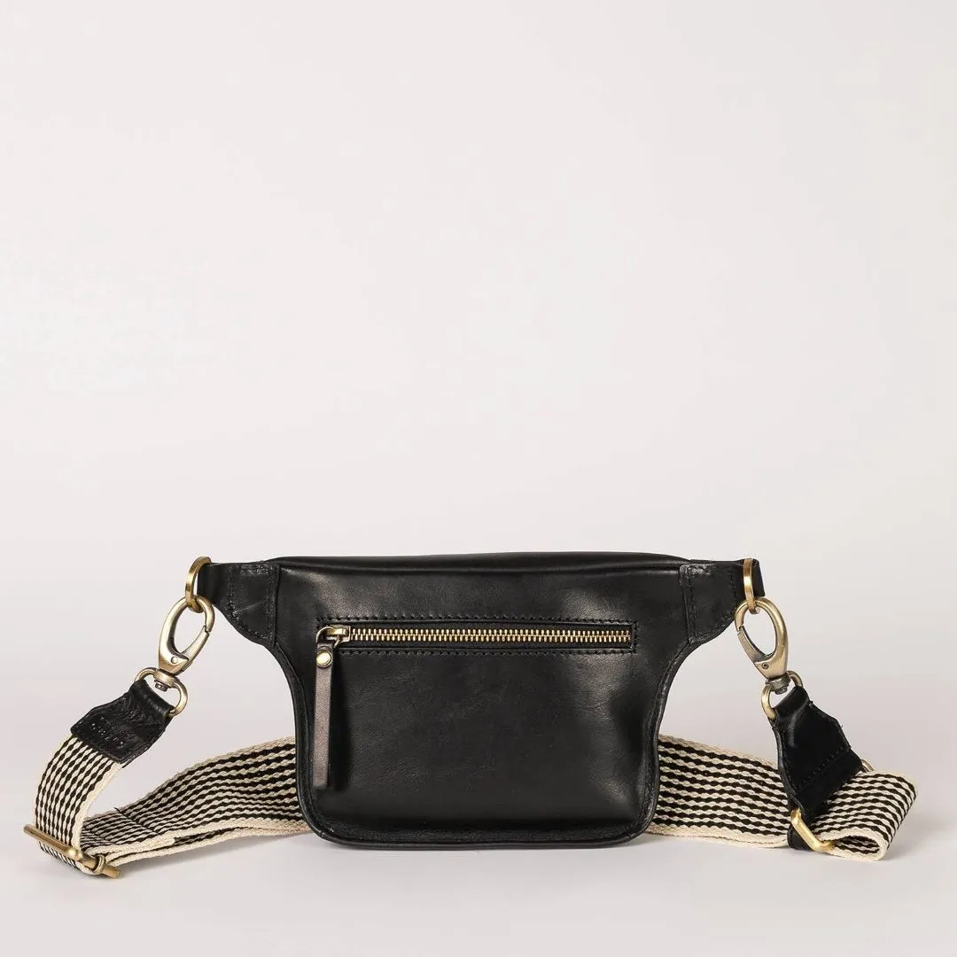 O MY BAG | Beck's Bum Bag - Black Stromboli Leather