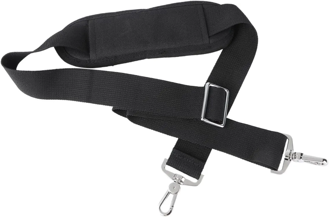 Padded Shoulder Strap for Luggage 150cm Length with Swivel Hook Black for Bags Briefcases