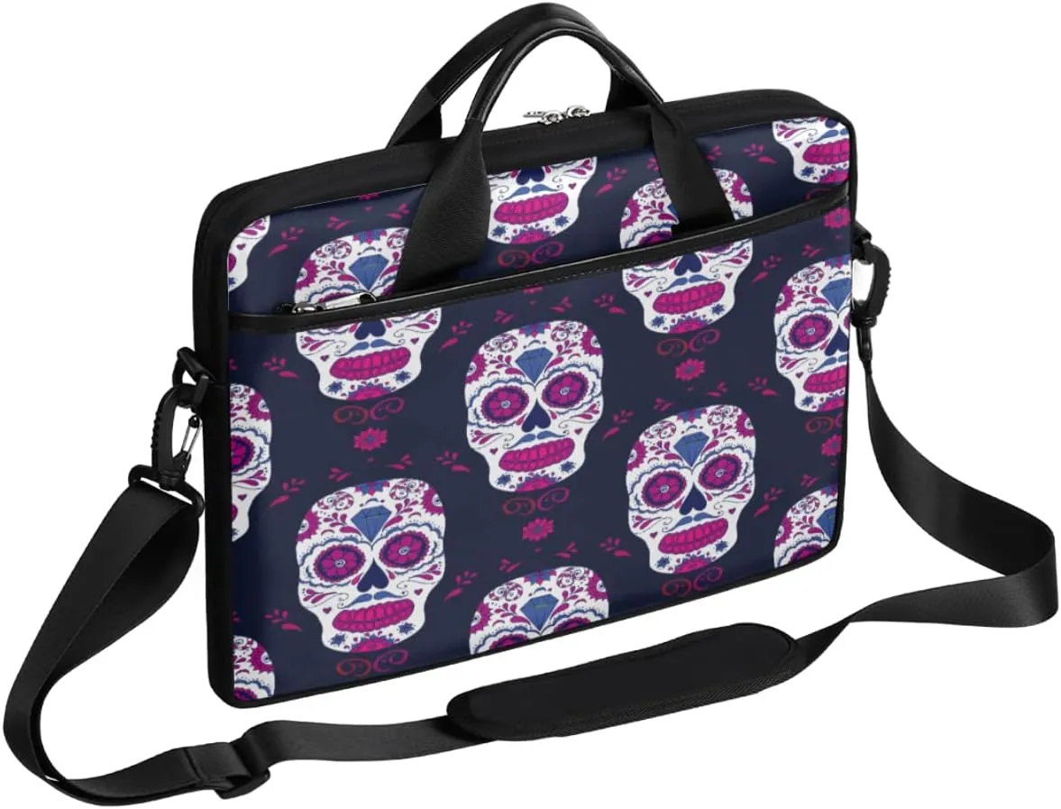 Painted Hearts Love Laptop Shoulder Messenger Bag Waterproof Laptop Briefcase Handle Padded Strap