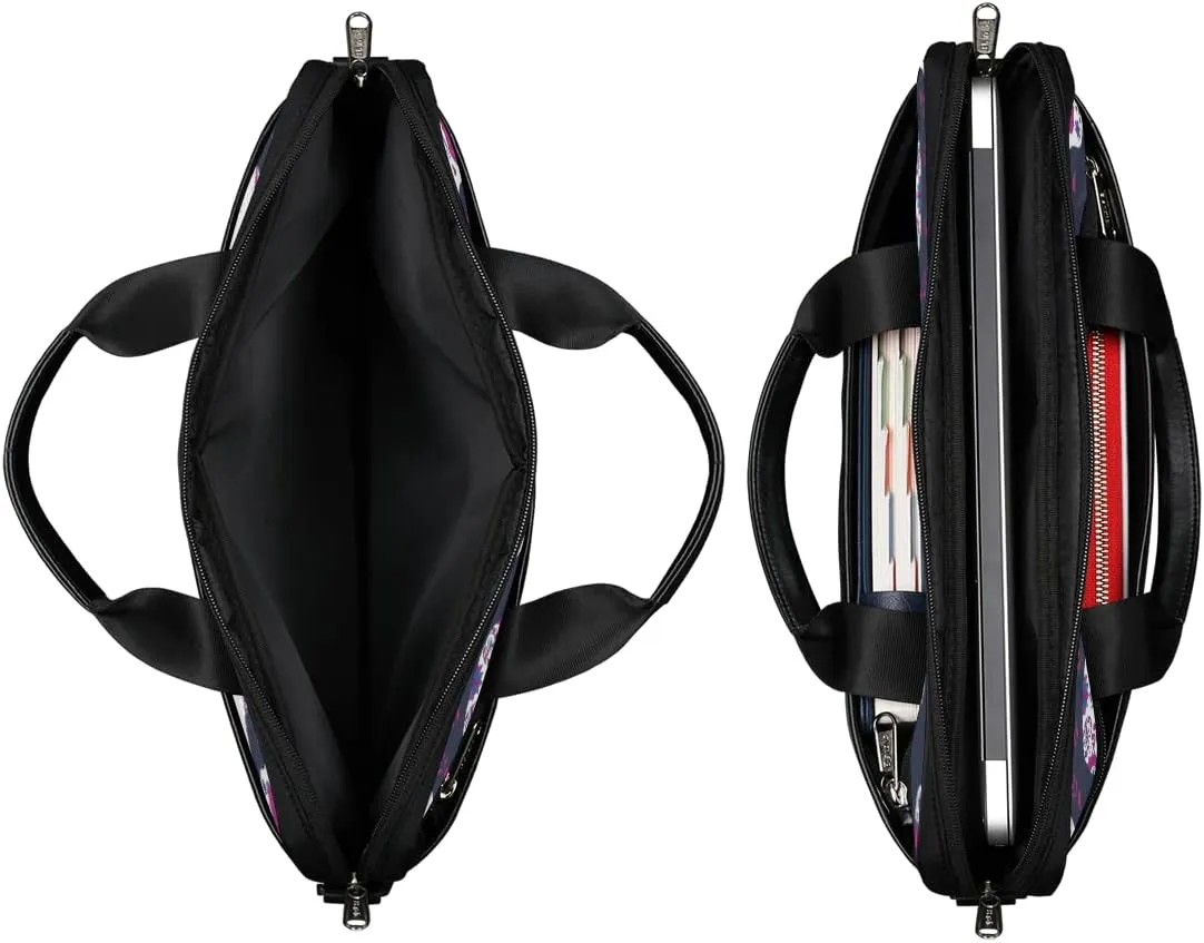 Painted Hearts Love Laptop Shoulder Messenger Bag Waterproof Laptop Briefcase Handle Padded Strap