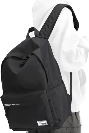 PAUBACK Black high school backpacks for teen girls,book bag backpack for school teens,college travel daypack for women men for laptop 15.6",water resistant & lightweight Casual University backpack