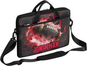 Personalized Soccer Laptop Bag Case Briefcases, Custom Computer Cases for Laptops, Tablet Shoulder Bag Carrying Case