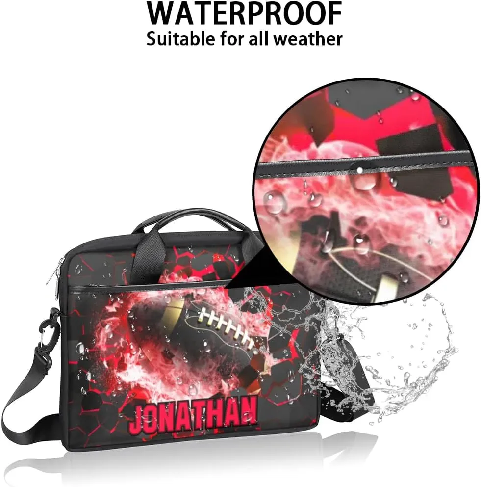 Personalized Soccer Laptop Bag Case Briefcases, Custom Computer Cases for Laptops, Tablet Shoulder Bag Carrying Case