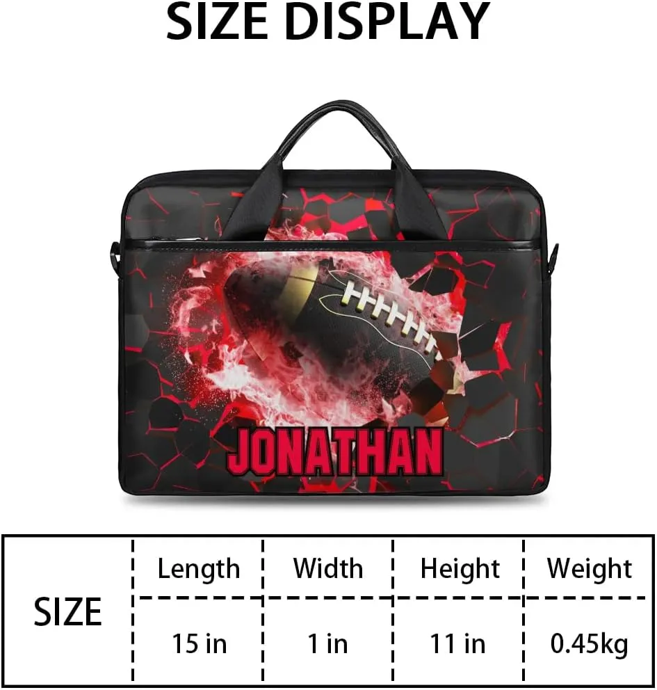 Personalized Soccer Laptop Bag Case Briefcases, Custom Computer Cases for Laptops, Tablet Shoulder Bag Carrying Case