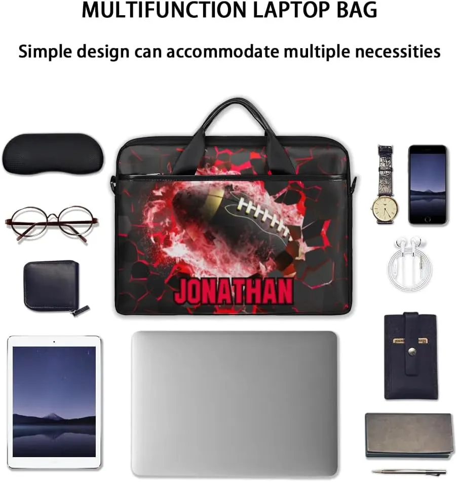 Personalized Soccer Laptop Bag Case Briefcases, Custom Computer Cases for Laptops, Tablet Shoulder Bag Carrying Case
