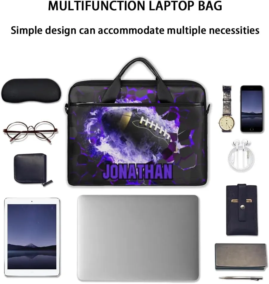 Personalized Soccer Laptop Bag Case Briefcases, Custom Computer Cases for Laptops, Tablet Shoulder Bag Carrying Case
