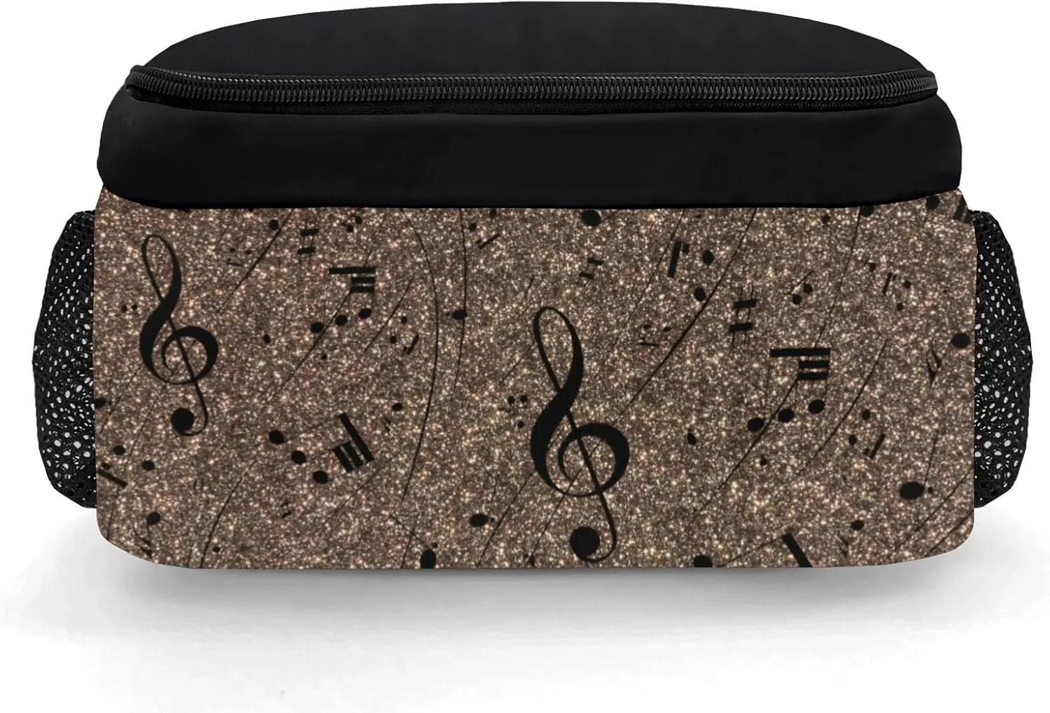 Piano Key Music Note Glitter Brown Primary Elementary School Bags Middle School Book Bags Dinosaur Bookbags for Preschool Child Grandson