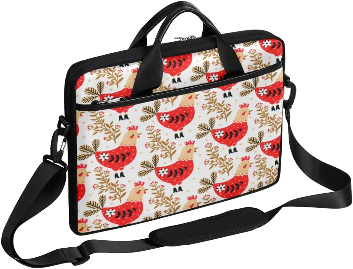 Pineapple Striped Background Laptop Shoulder Messenger Bag Waterproof Laptop Briefcase Handle Padded Strap