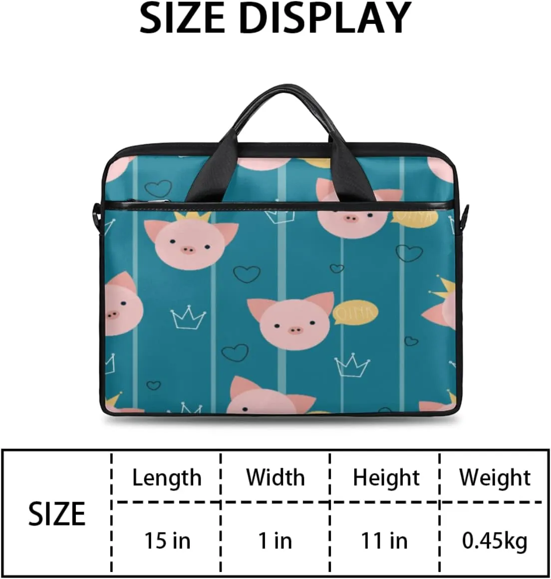 Plant Sunflower Pattern Laptop Shoulder Messenger Bag Waterproof Laptop Briefcase with Handle and Padded Strap Case Sleeve