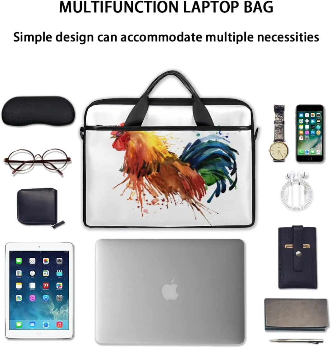 Plant Sunflower Pattern Laptop Shoulder Messenger Bag Waterproof Laptop Briefcase with Handle and Padded Strap Case Sleeve