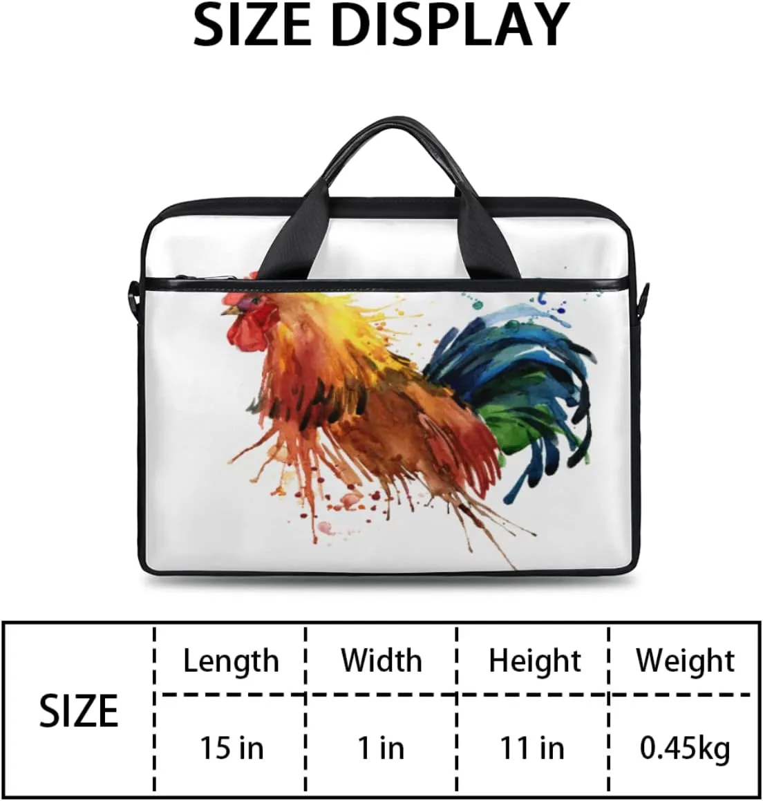 Plant Sunflower Pattern Laptop Shoulder Messenger Bag Waterproof Laptop Briefcase with Handle and Padded Strap Case Sleeve