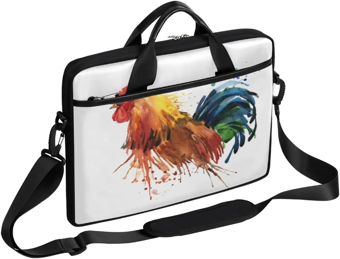 Plant Sunflower Pattern Laptop Shoulder Messenger Bag Waterproof Laptop Briefcase with Handle and Padded Strap Case Sleeve