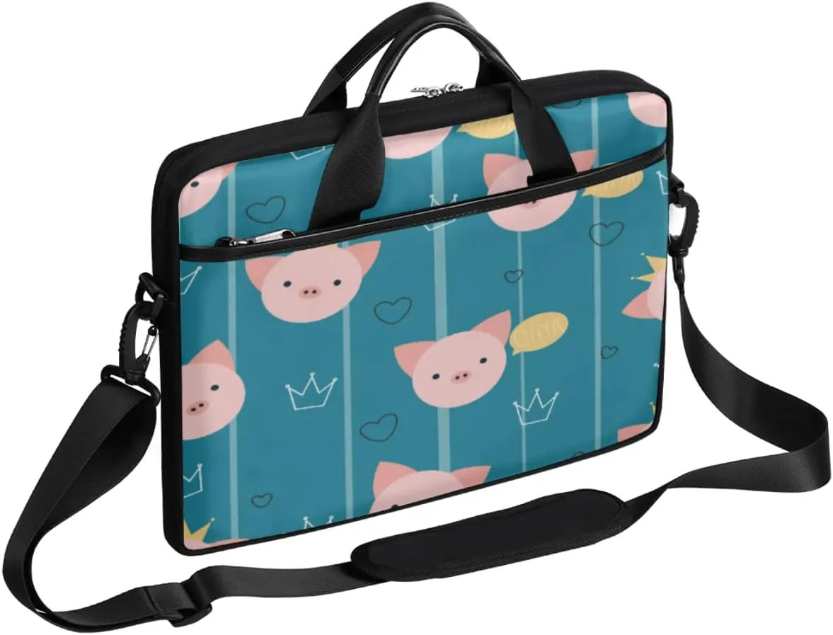 Plant Sunflower Pattern Laptop Shoulder Messenger Bag Waterproof Laptop Briefcase with Handle and Padded Strap Case Sleeve