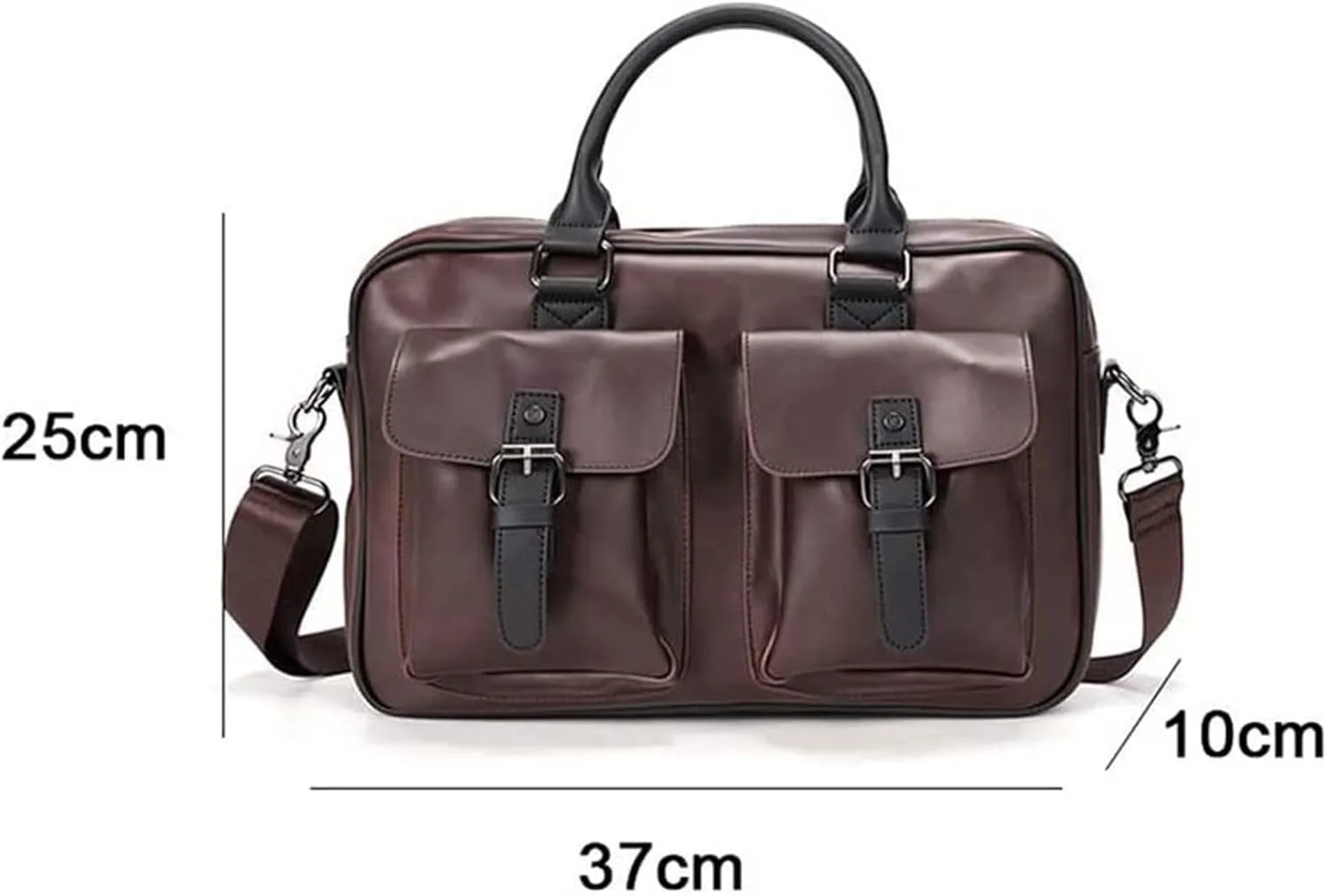 PU Leather Men's Briefcases 13inch Laptop Bag Office Bags for Men Document Business Shoulder Messenger Bag