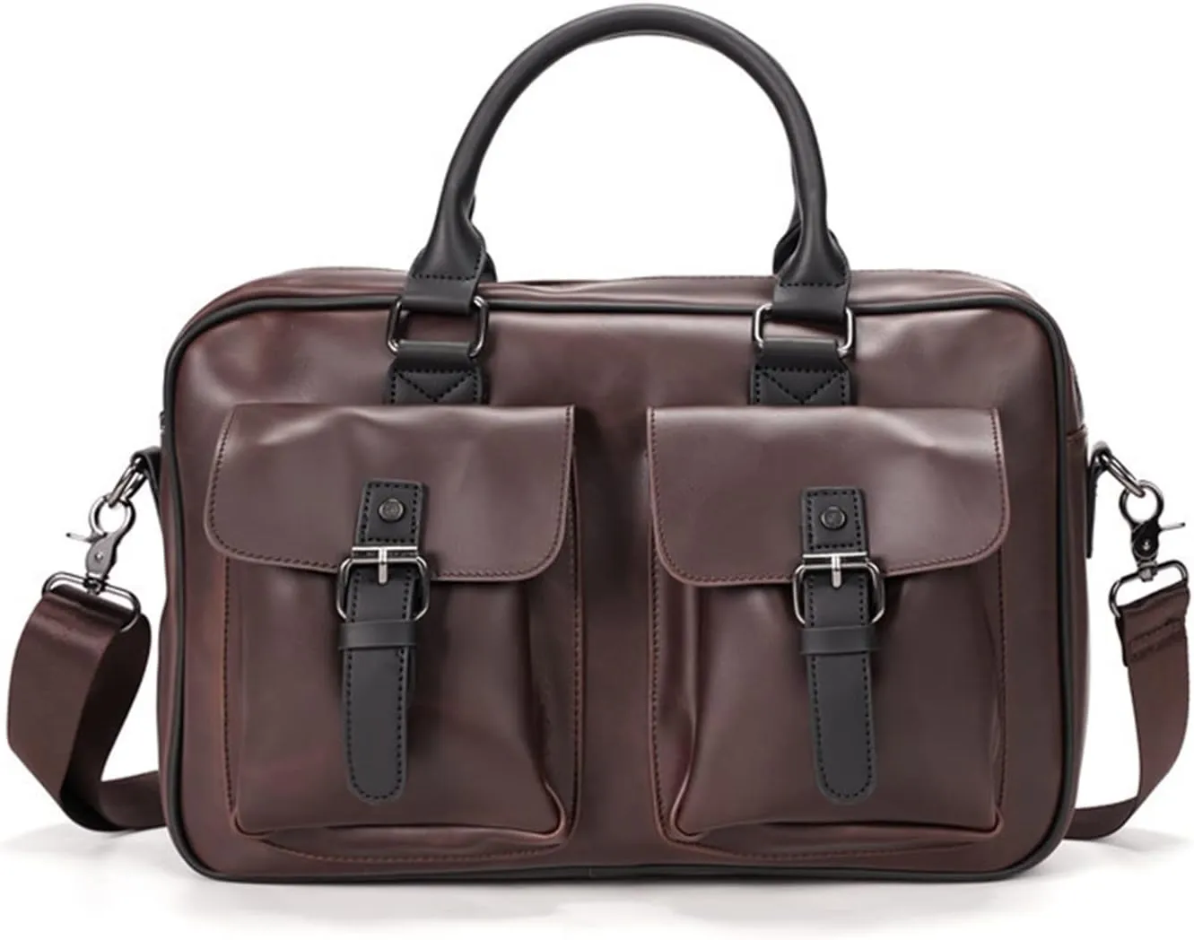 PU Leather Men's Briefcases 13inch Laptop Bag Office Bags for Men Document Business Shoulder Messenger Bag