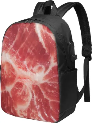Raw Meat Backpack,Unisex Lightweight Travel Laptop Backpack 17 in Bookbag Daypack
