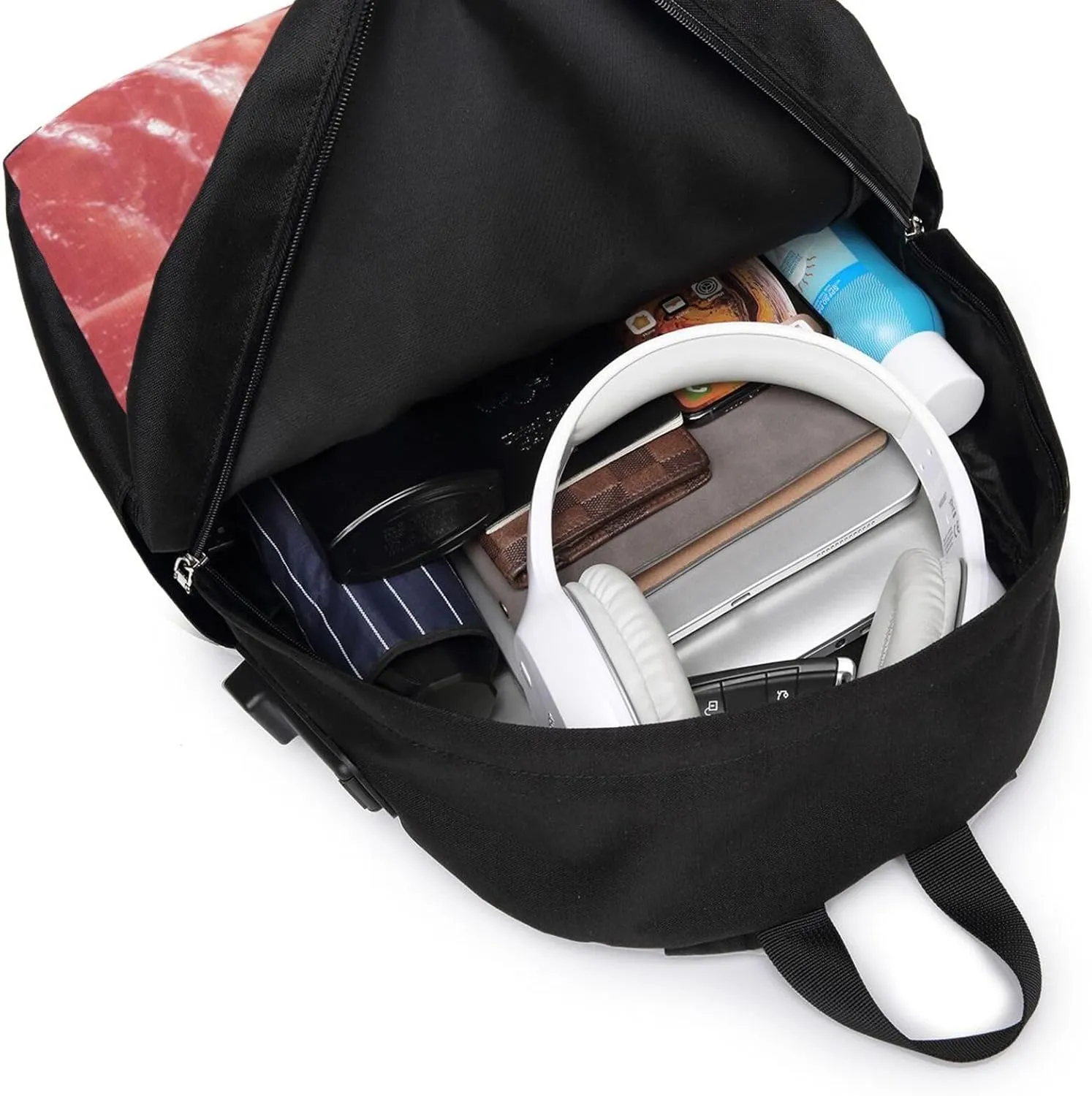 Raw Meat Backpack,Unisex Lightweight Travel Laptop Backpack 17 in Bookbag Daypack