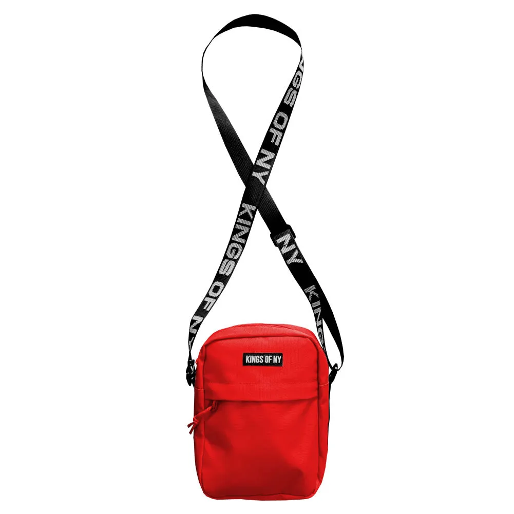 Red Logo Mens Small Crossbody Sling Bag