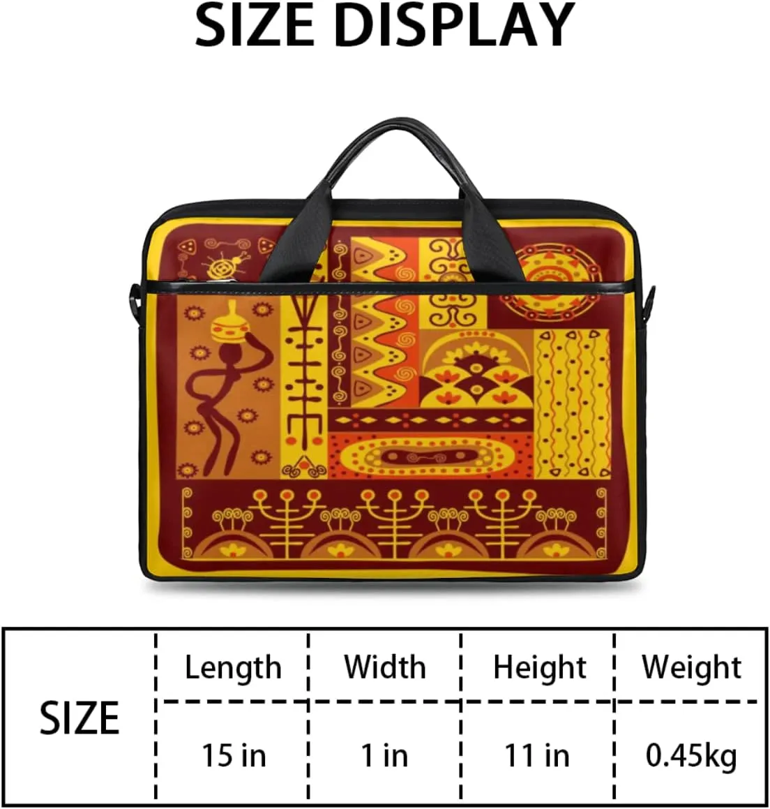 Retro Animal Paw Prints Laptop Shoulder Messenger Bag Waterproof Laptop Briefcase with Handle and Padded Strap Case Sleeve