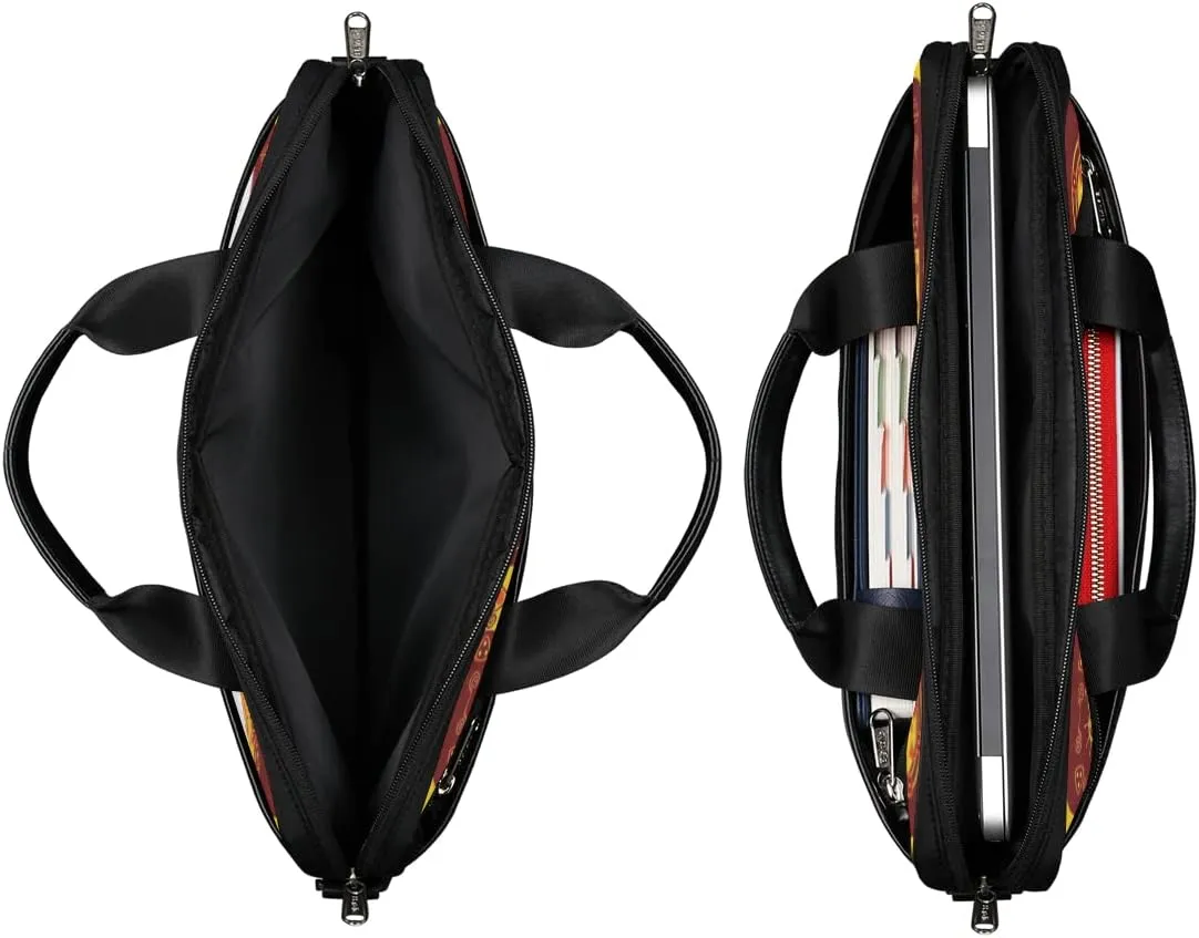 Retro Animal Paw Prints Laptop Shoulder Messenger Bag Waterproof Laptop Briefcase with Handle and Padded Strap Case Sleeve