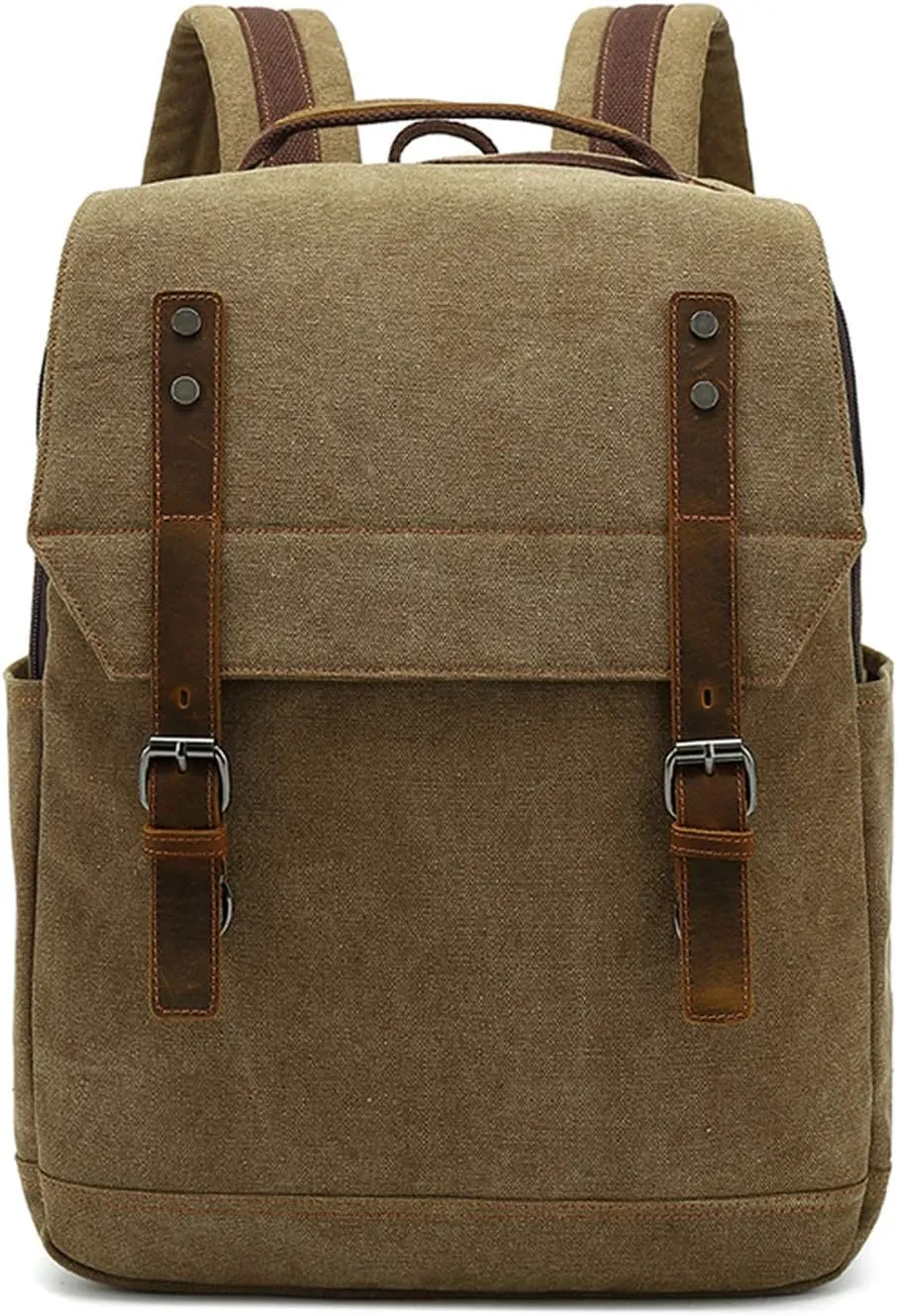 Retro Canvas Business Backpack Men Laptop Rucksack Daily Casual Daypacks Internal Frame Backpacks Hiking Backpack Travel Essentials Trekking Rucksack Brown