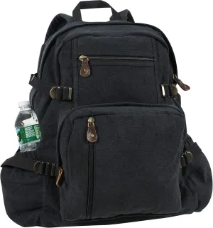 Rothco Jumbo Vintage Canvas Backpack (Black)