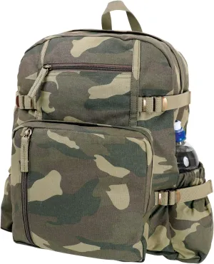 Rothco Jumbo Vintage Canvas Backpack (Woodland Camo)