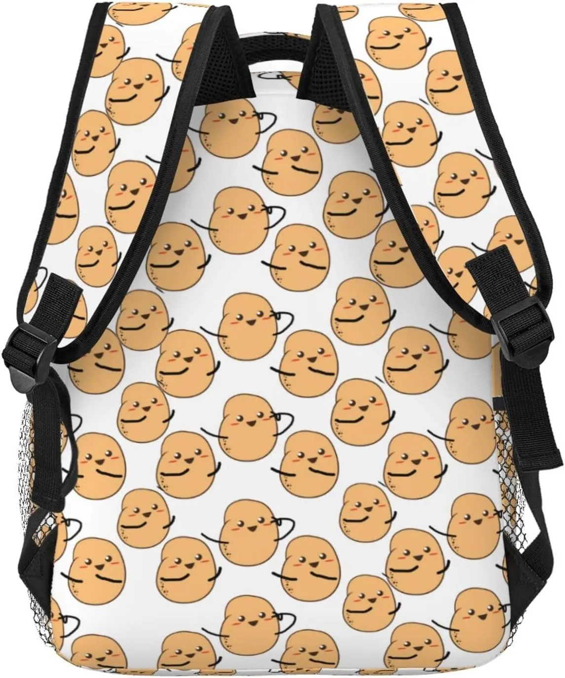 Rucksacks Multipurpose Anti-Theft Big Capacity Bookbag - I'M A Potato Cute Potatoes White Travel Hiking & Camping Rucksack With Padded Straps, Pattern 1865