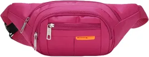 Running Fanny Pack Men's And Women's Mobile Phone Out Of Home Waist Pack with Water Bottle Holder And Phone Holder (Hot Pink, One Size)