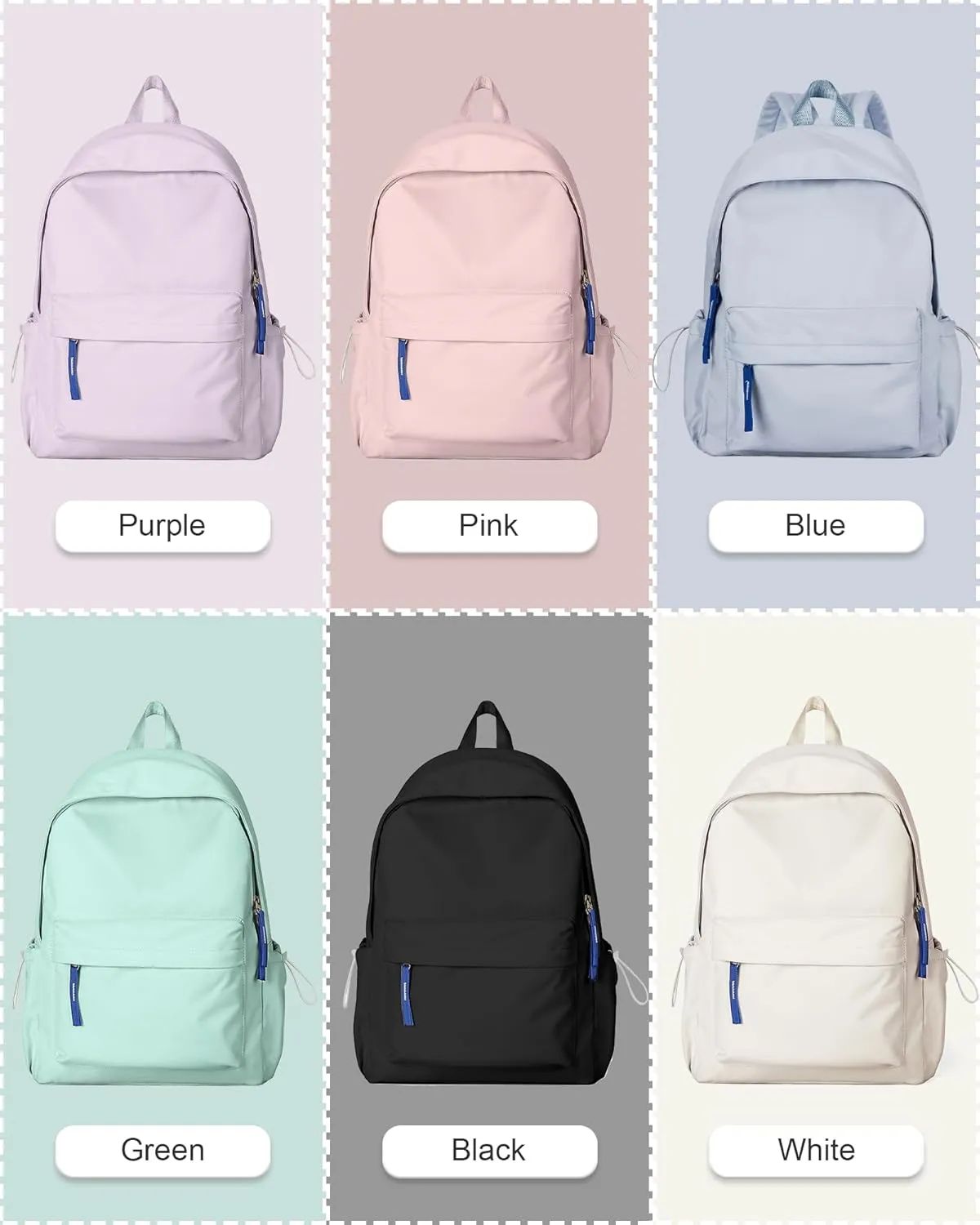 School Backpack for Teen Girls,Simple School Book Bag Waterproof High School Backpack for Boy Middle Student Bookbag College Backpack for Women Men Casual Daypack Travel Aesthetic Backpacks Pink