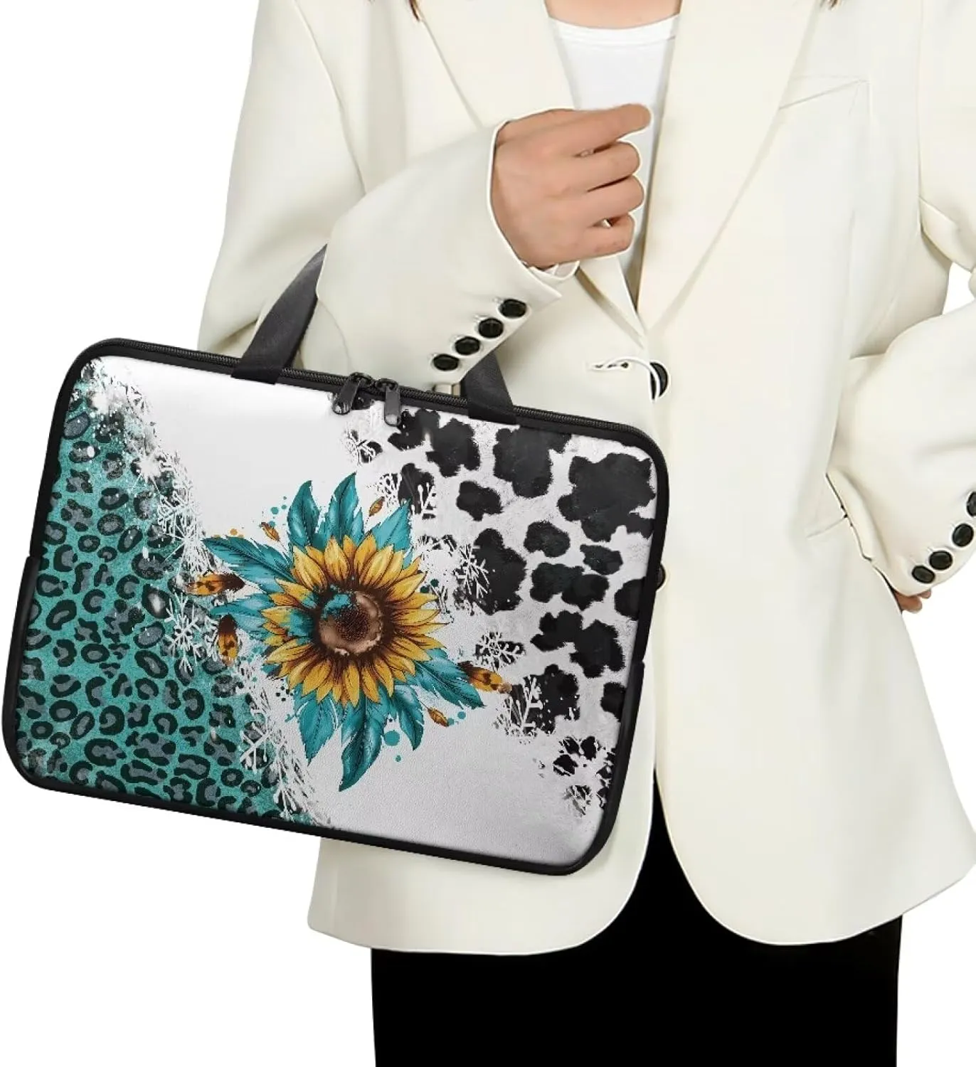 SEANATIVE Laptop Briefcases Portable Business Carrying Bag Computer Bags for Laptops Zipper Shoulder Bag Office Accessoires