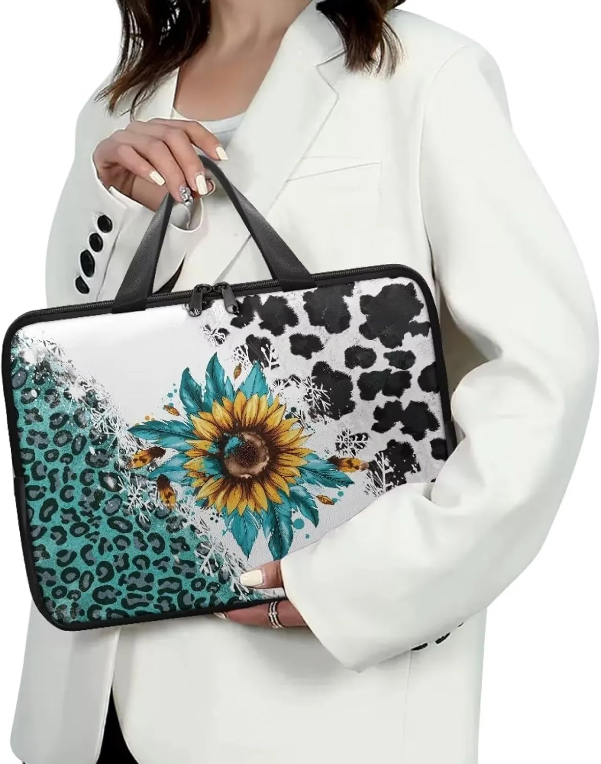 SEANATIVE Laptop Briefcases Portable Business Carrying Bag Computer Bags for Laptops Zipper Shoulder Bag Office Accessoires