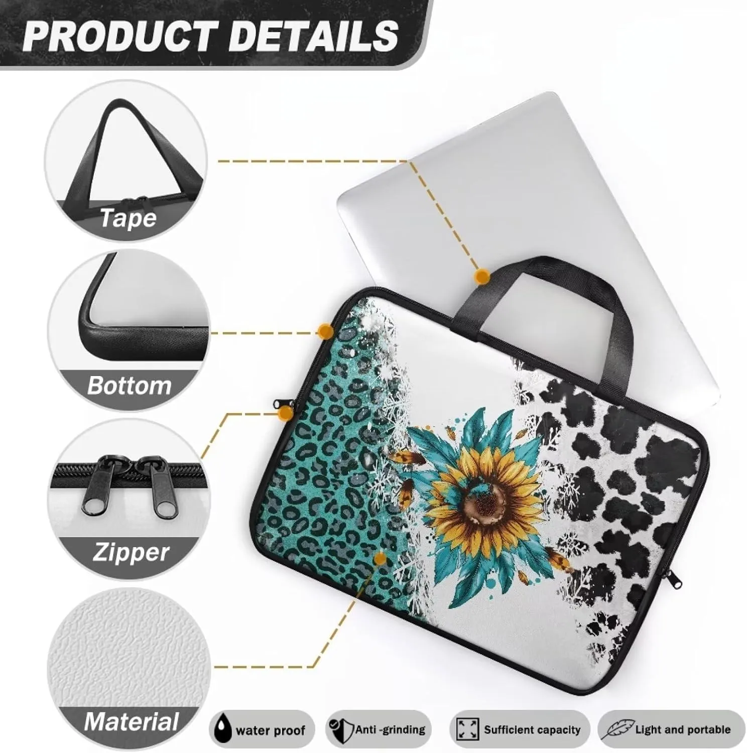 SEANATIVE Laptop Briefcases Portable Business Carrying Bag Computer Bags for Laptops Zipper Shoulder Bag Office Accessoires