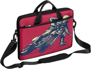 Skeleton Firelight Laptop Shoulder Messenger Bag Waterproof Laptop Briefcase Handle Padded Strap