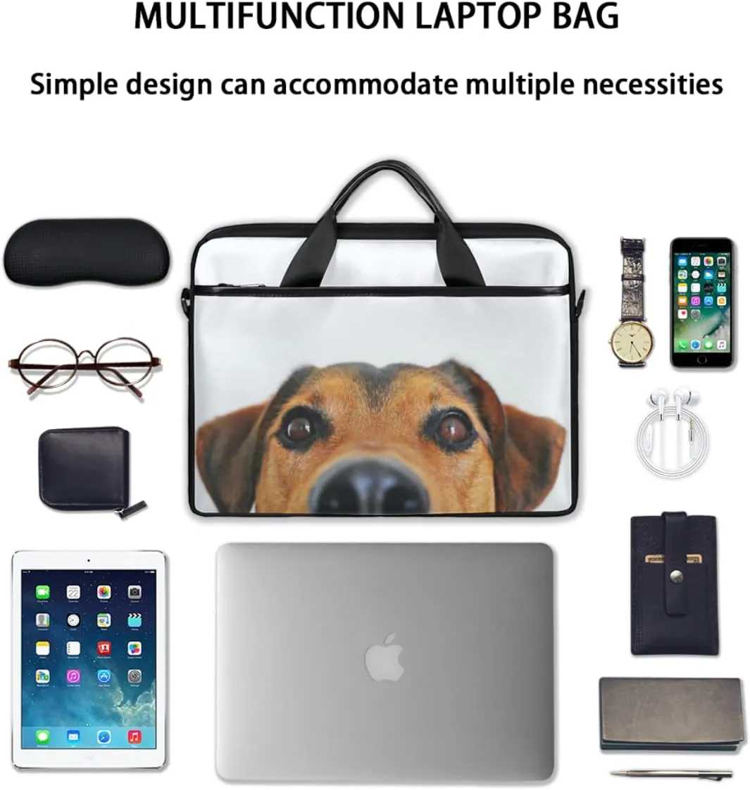 Skull Flower Design Laptop Shoulder Messenger Bag Waterproof Laptop Briefcase Handle Padded Strap