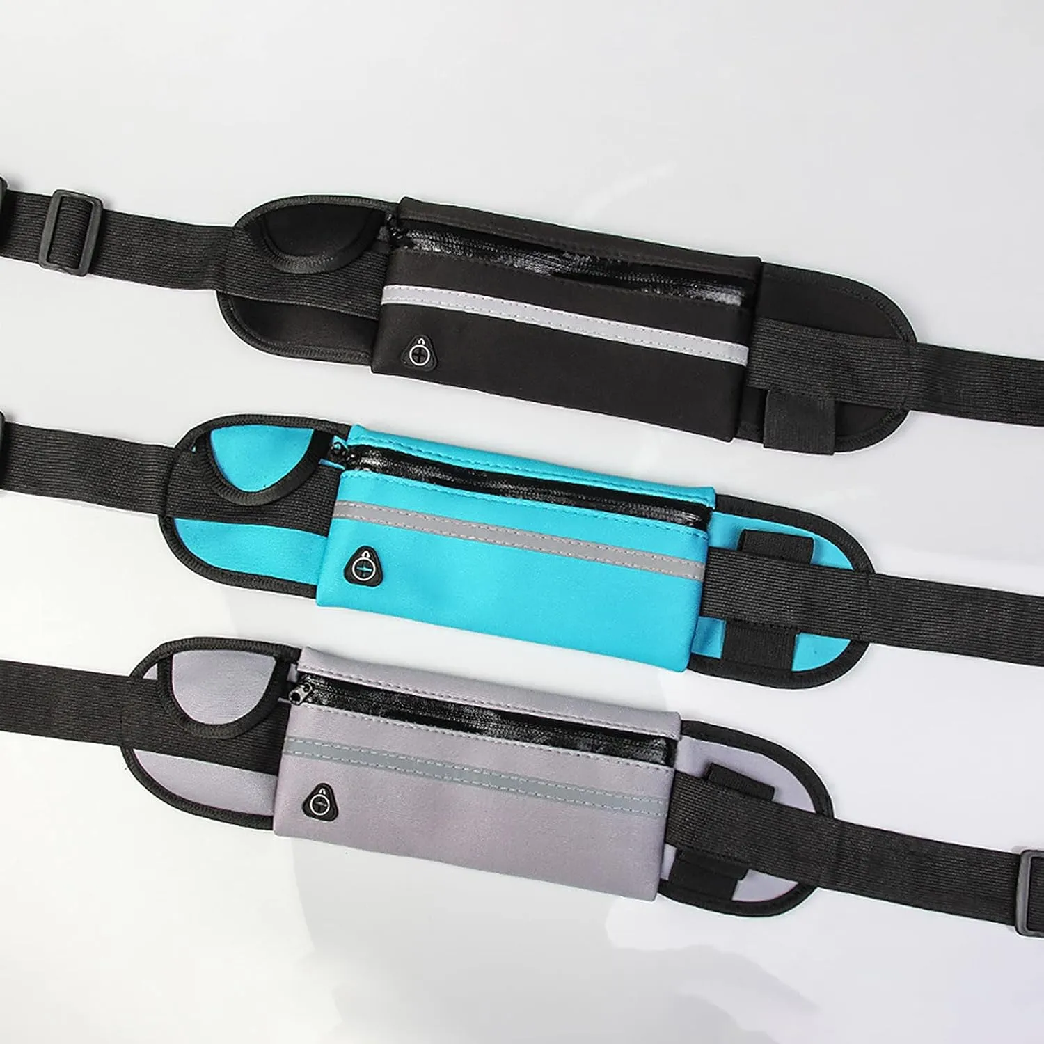 Slim Running Belt for Men, Waterproof Fanny Pack for Men,Phone Holder for Running,Reflective Waist Bag for Women,Runners Belt Pouch,Money Belt,Waist Pack Bag for Travel Workout Running Camping