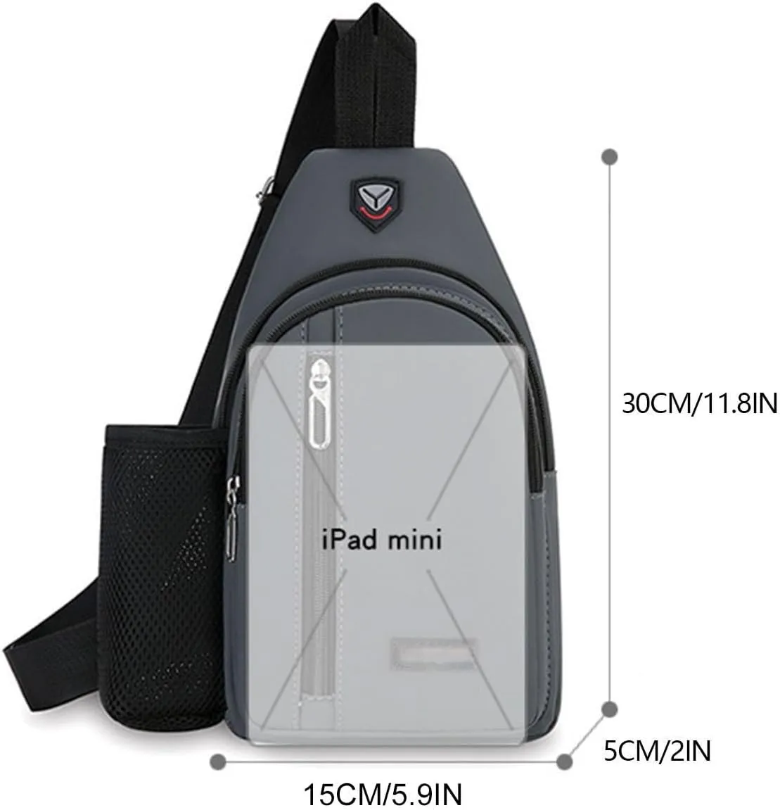 Small Bag With Water Bottle Holder For Woman And Man Travel Duffel Bag (Black, One Size)