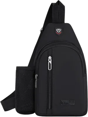 Small Bag With Water Bottle Holder For Woman And Man Travel Duffel Bag (Black, One Size)